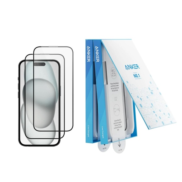 Anker Durable Screen Protector, iPhone 16 Plus (2-Pack), Bubble Free / NIB - Picture 1 of 8